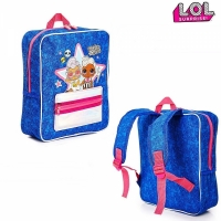 Ghiozdan copii, bretele ajustabile, albastru, 32 x 9 x 26 cm, L.O.L. 42-0050